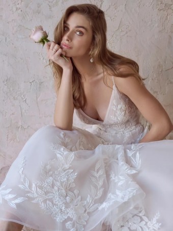 Maggie Sottero Style #Michelle - Unlined Bodice, Plain Tulle #0 thumbnail